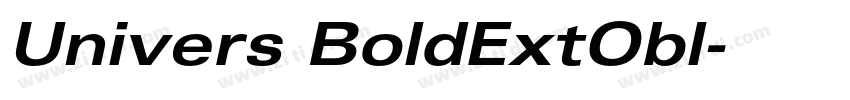 Univers BoldExtObl字体转换